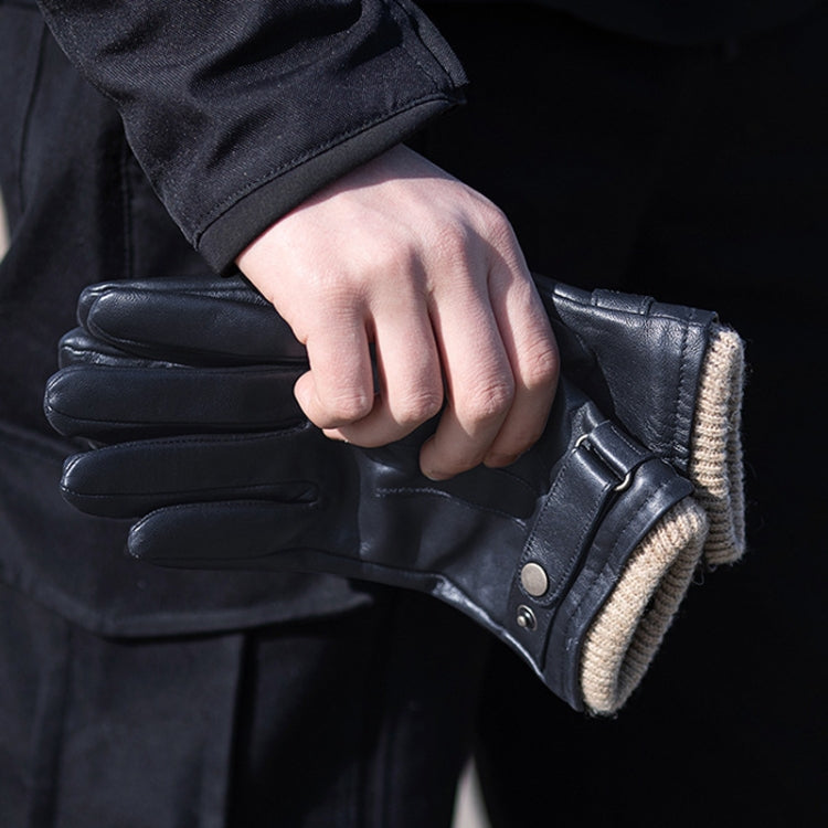 Autumn And Winter Padded Leather Gloves Business Simple Outdoor Sports Warm Gloves, Size: XL(Black) - Full Finger Gloves by PMC TechLife | Online Shopping South Africa | PMC TechLife | Buy Now Pay Later Mobicred