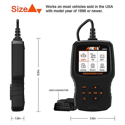 ANCEL AD530 2.8-Inch Screen OBD2 Car Engine Tester Car Battery Test Tool - Electronic Test by ANCEL | Online Shopping South Africa | PMC Jewellery | Buy Now Pay Later Mobicred