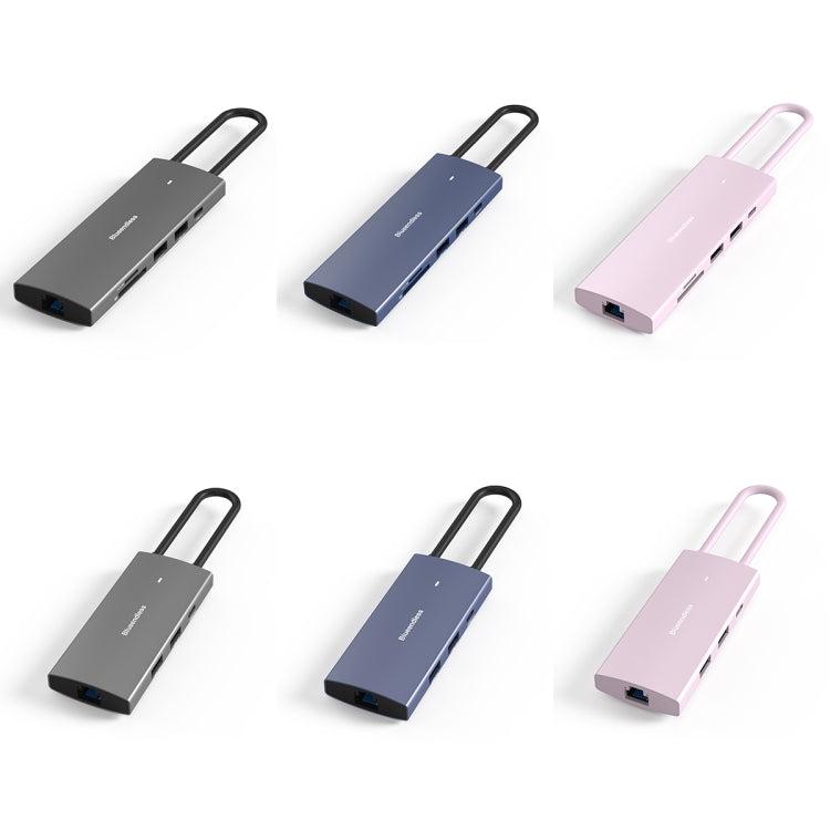 Blueendless 4K60Hz + Gigabit LAN + Data Type-C Docking Station, Spec: 9-in-1 Reading Card Blue - free shipping - PMC Jewellery - Order now!