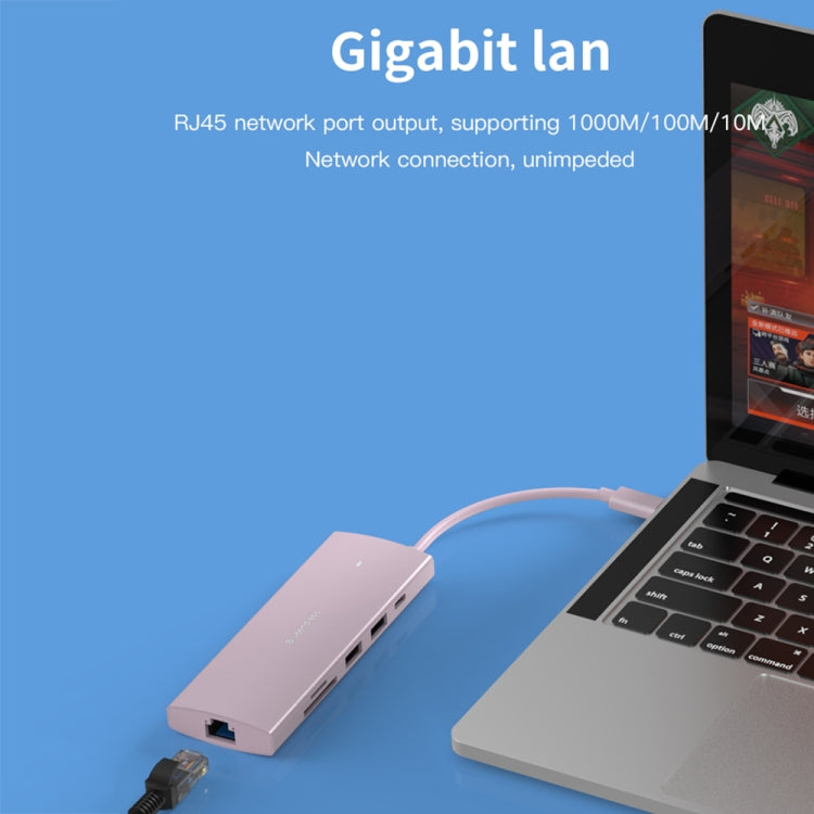 Blueendless 4K60Hz + Gigabit LAN + Data Type-C Docking Station, Spec: 9-in-1 Reading Card Blue - free shipping - PMC Jewellery - Order now!