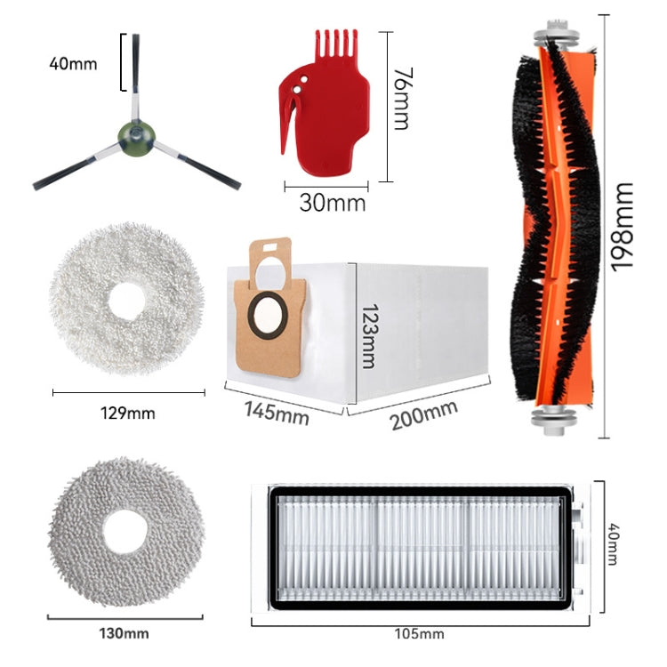 For Dreame L20 Ultra / X20 Pro / X20 Pro Plus Robot Vacuum Accessories 1 Gray Rag - free shipping - PMc TechLife - Order now!