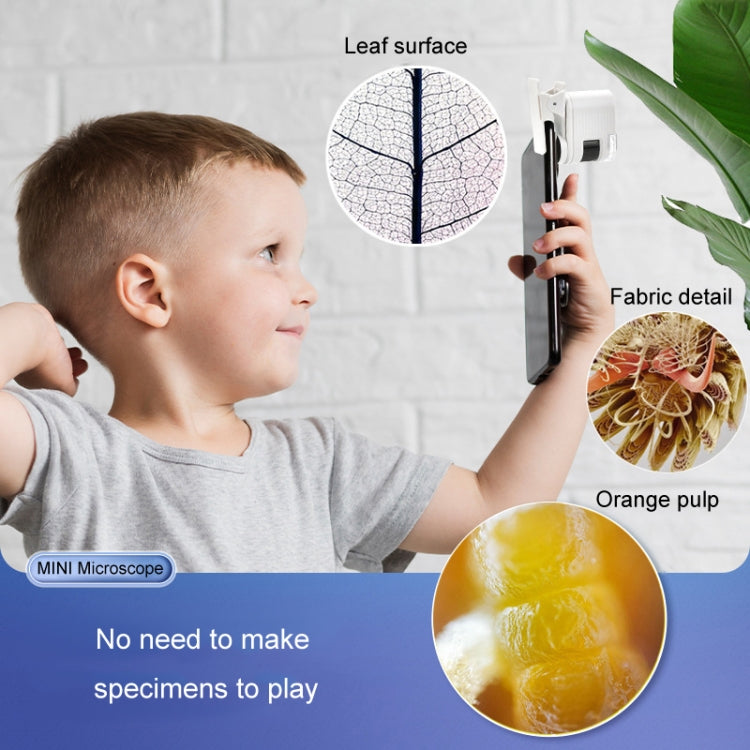 80X Children Mini Portable Microscope Student Antique Jewelry Identification Science Experiment Teaching Toy, Model: No Phone Clip - free shipping - PMc TechLife - Order now!
