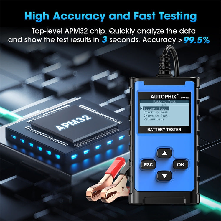 AUTOPHIX BAS100 12V / 24V 100-2000CCA Car Battery Test Analyzer - Electronic Test by AUTOPHIX | Online Shopping South Africa | PMC Jewellery | Buy Now Pay Later Mobicred