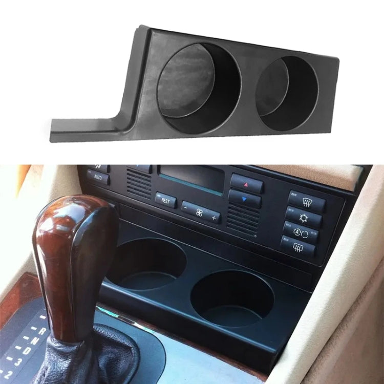 For BMW 5 Series E39/528i/530i/M5 Left-hand Drive Car Central Control Cup Holder, Color: Rosewood Color With Groove - Car Drink Holders by PMC Jewellery | Online Shopping South Africa | PMC Jewellery | Buy Now Pay Later Mobicred