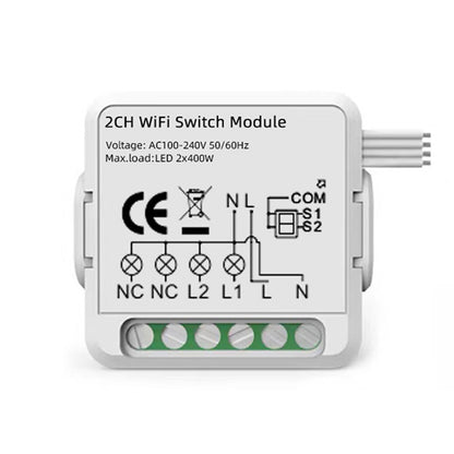 2CH WiFi Smart Switch Module For Alexa / Google Home / Tuya Smart Life APP - Smart Switch by PMC Jewellery | Online Shopping South Africa | PMC Jewellery | Buy Now Pay Later Mobicred