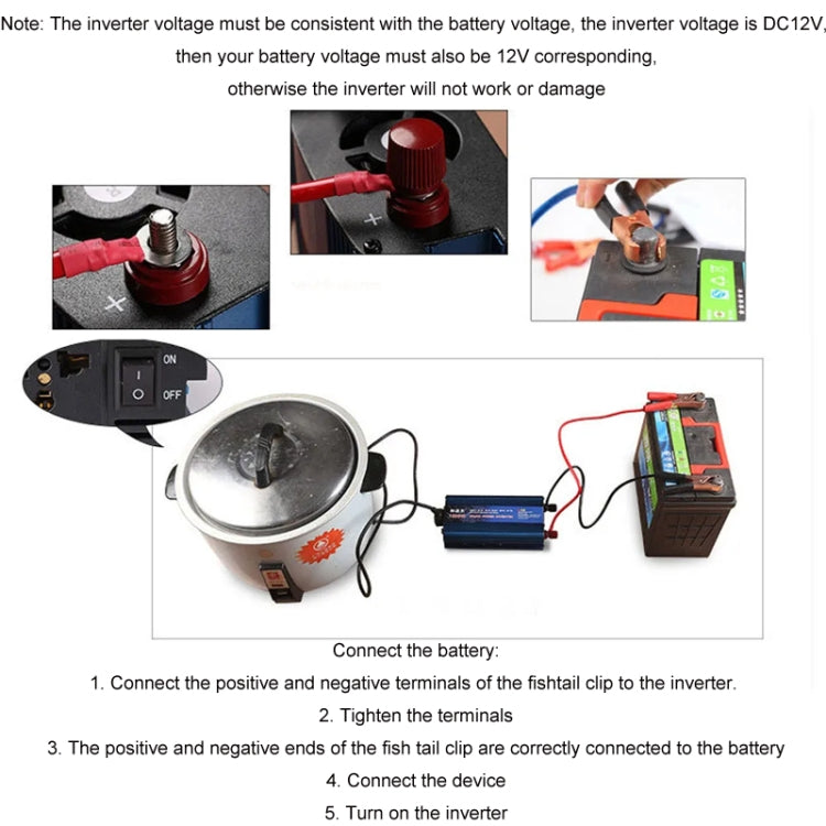 500W/12V24V Convert To 220V Dual Voltage Modified Sine Wave Inverter - Modified Square Wave by PMC Jewellery | Online Shopping South Africa | PMC Jewellery | Buy Now Pay Later Mobicred