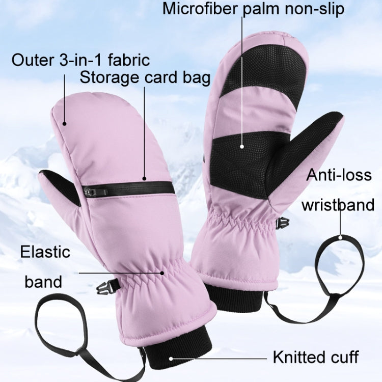 Winter Padded Ski Gloves Outdoor Windproof Warm Sports Gloves, Size: S(Black) - Safety Gloves by PMC TechLife | Online Shopping South Africa | PMC TechLife | Buy Now Pay Later Mobicred