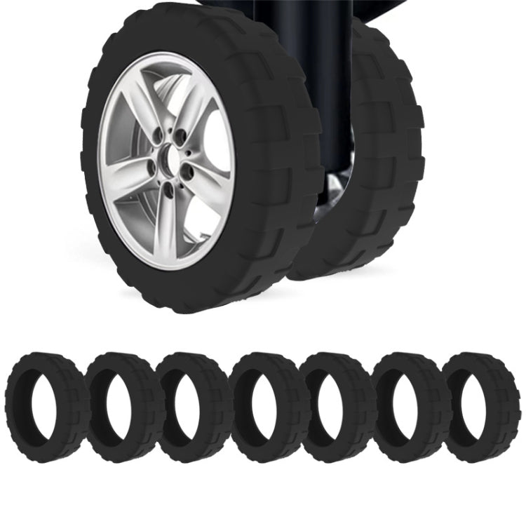 8pcs /Set Luggage Wheel Silicone Protective Cover Swivel Chair Wheel Sound Reducing Cover, Size: Large 5-7cm Wheels(4 Generation Black) - Accessories by PMC TechLife | Online Shopping South Africa | PMC TechLife | Buy Now Pay Later Mobicred