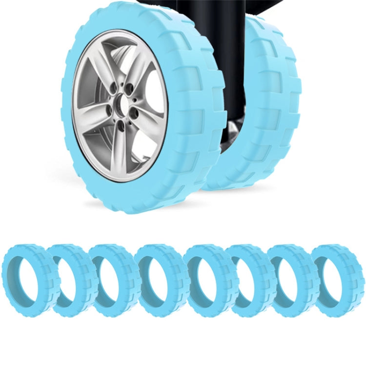 8pcs /Set Luggage Wheel Silicone Protective Cover Swivel Chair Wheel Sound Reducing Cover, Size: Large 5-7cm Wheels(4 Generation Luminous Blue) - Accessories by PMC TechLife | Online Shopping South Africa | PMC TechLife | Buy Now Pay Later Mobicred