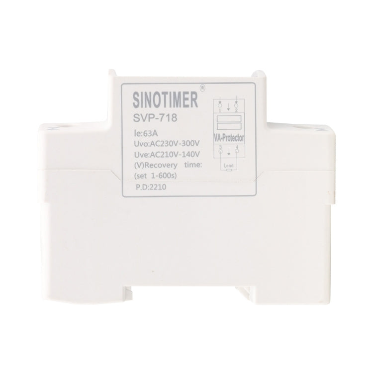 SINOTIMER SVP-718 40A Adjustable Self-resetting Intelligent Over-voltage and Under-voltage Protector 220V AC - free shipping - PMC TechLife - Order now!