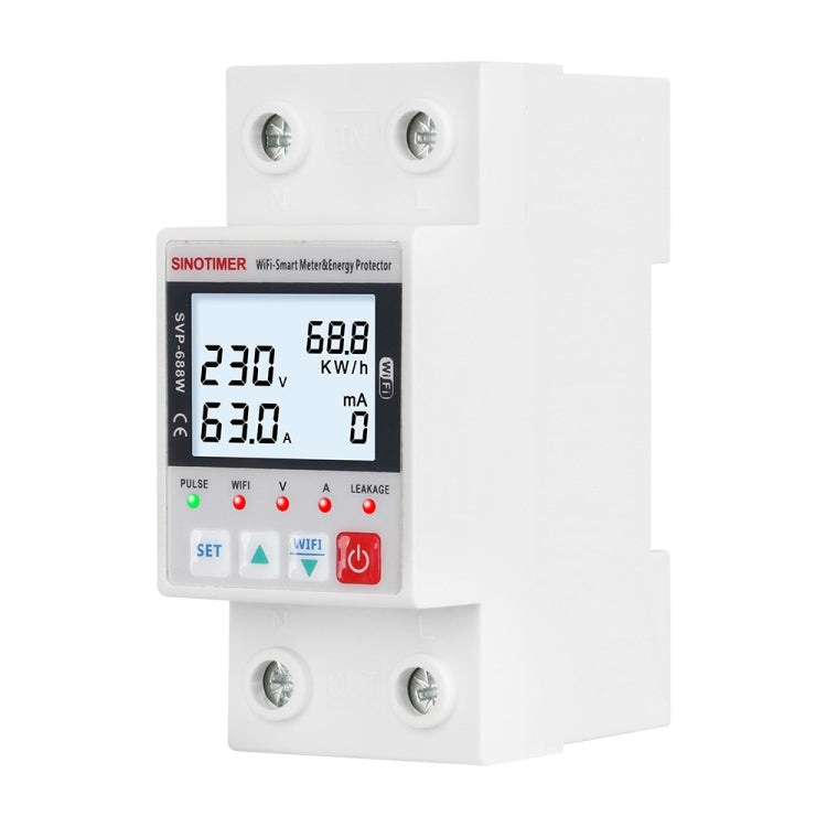 SINOTIMER SVP-688W-L  TUYA APP WiFi Smart Circuit Breaker Over Under Voltage Protector - free shipping - PMC TechLife - Order now!