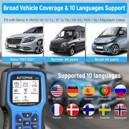 AUTOPHIX 7770 For Mercedes Benz Car Full System OBDII Diagnostic Tool Maintenance Tester - Electronic Test by AUTOPHIX | Online Shopping South Africa | PMC Jewellery | Buy Now Pay Later Mobicred