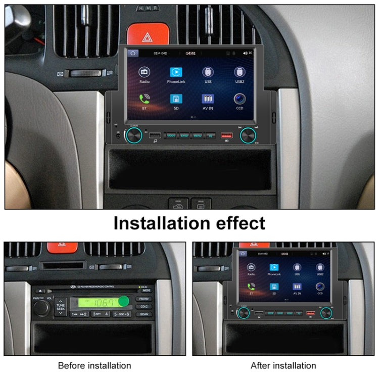 6.2 Inch MP5 Player Single Butt Universal Wired CarPlay Car Monitor, Model: Standard+AHD Camera - Car MP3 & MP4 & MP5 by PMC TechLife | Online Shopping South Africa | PMC TechLife | Buy Now Pay Later Mobicred
