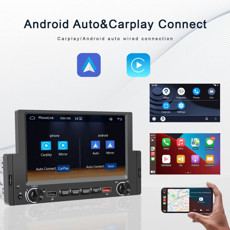 6.2 Inch MP5 Player Single Butt Universal Wired CarPlay Car Monitor, Model: Standard+4 Light Camera - free shipping - PMC TechLife - Order now!