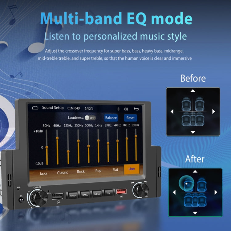 6.2 Inch MP5 Player Single Butt Universal Wired CarPlay Car Monitor, Model: Standard+12 Light Camera - Car MP3 & MP4 & MP5 by PMC TechLife | Online Shopping South Africa | PMC TechLife | Buy Now Pay Later Mobicred