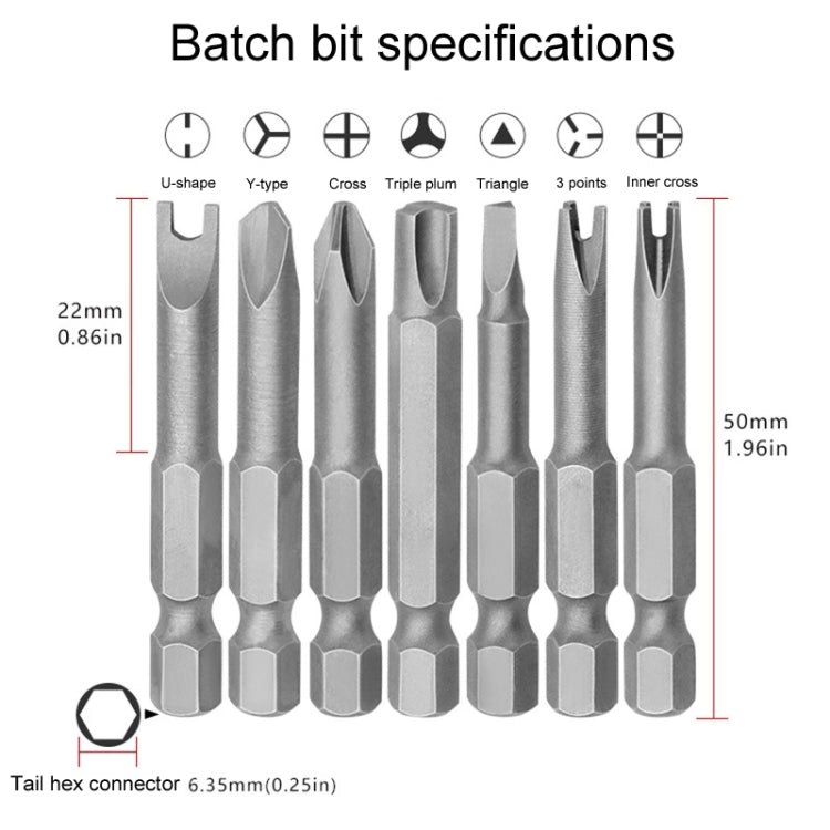 4pcs / Set Y-Shaped Chrome Vanadium Steel Bit Set Appliance Repair Electrical Drill Accessories With Magnetic - Drill & Drill Bits by PMC TechLife | Online Shopping South Africa | PMC TechLife | Buy Now Pay Later Mobicred