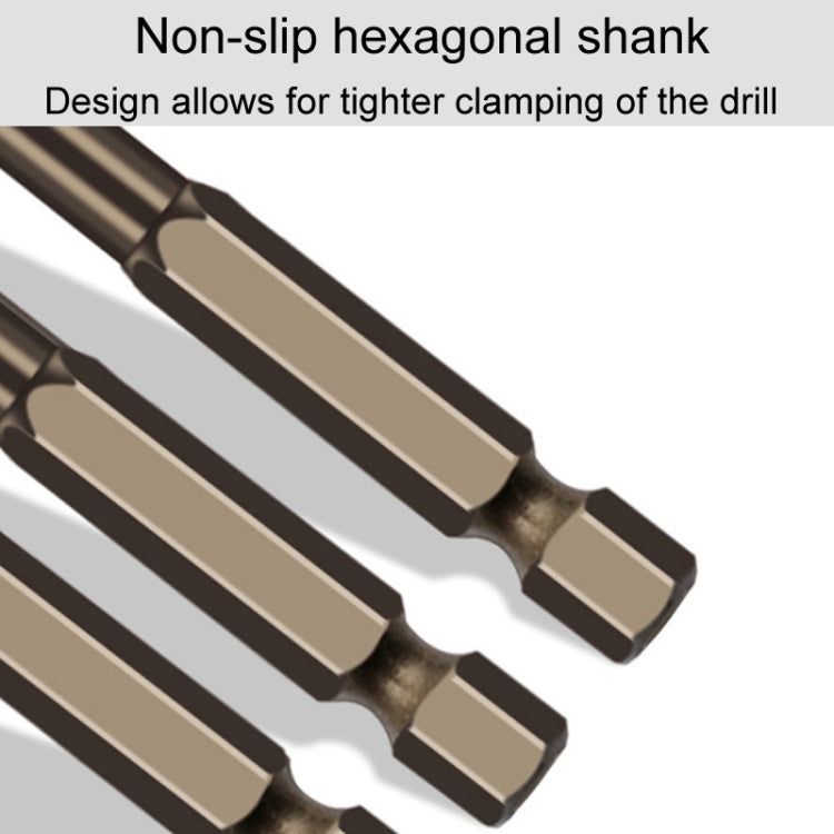 5mm Hexagonal Shank Spiral Flute Cross Alloy Drill Bits Glass Tile Four Edge Drivers - Drill & Drill Bits by PMC TechLife | Online Shopping South Africa | PMC TechLife | Buy Now Pay Later Mobicred