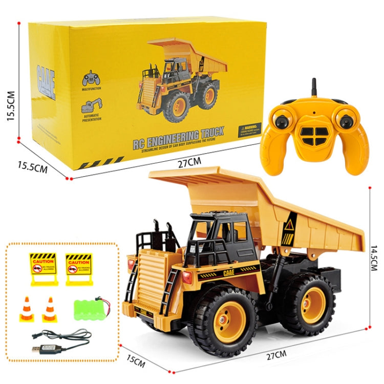 2.4G RC Dumper Truck Simulation Engineering Vehicle Model Children Electrical RC Truck Toy(Yellow) - RC Cars by PMC Jewellery | Online Shopping South Africa | PMC Jewellery | Buy Now Pay Later Mobicred