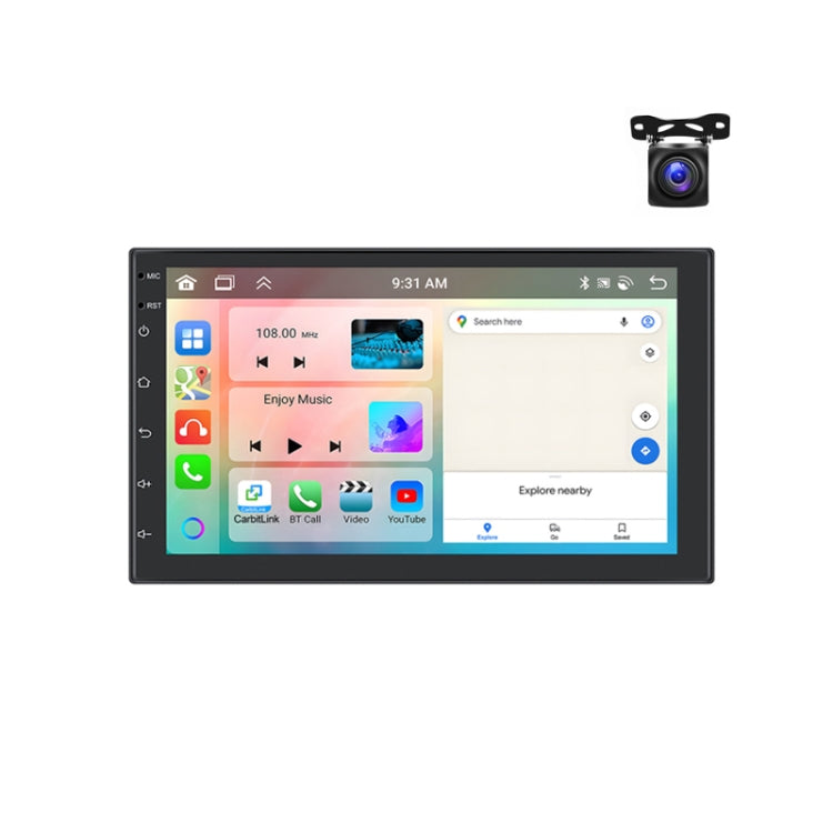 7inch Android 13.0 Dual Butt Universal Wireless Carplay Car Navigation Center Control All-In-One Monitor(Standard+AHD Camera) - Car MP3 & MP4 & MP5 by PMC Jewellery | Online Shopping South Africa | PMC Jewellery | Buy Now Pay Later Mobicred