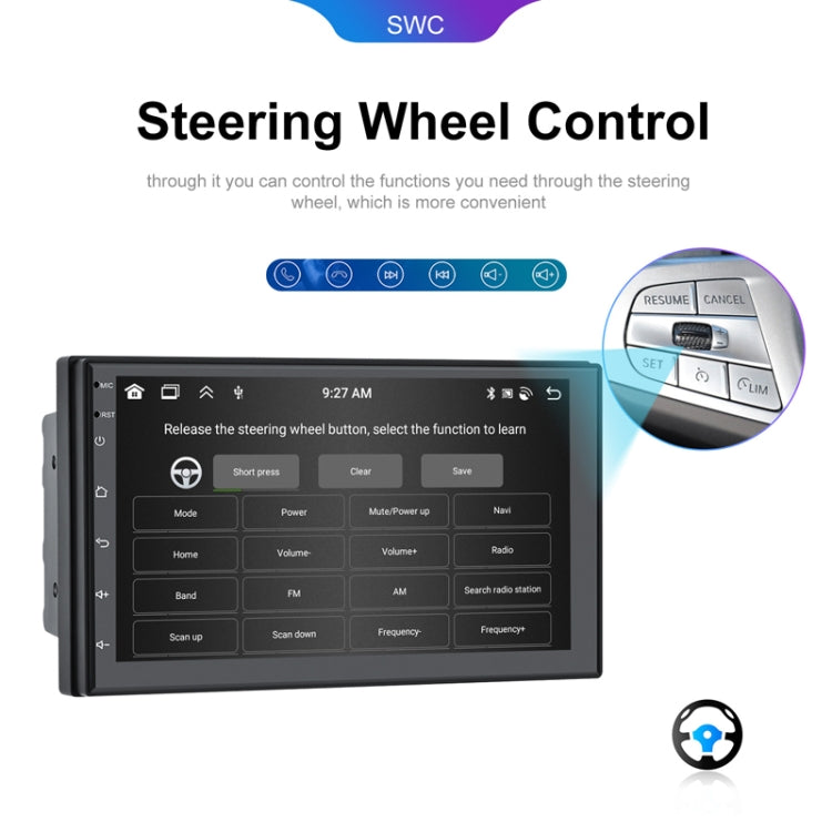 7inch Android 13.0 Dual Butt Universal Wireless Carplay Car Navigation Center Control All-In-One Monitor(Standard+AHD Camera) - Car MP3 & MP4 & MP5 by PMC TechLife | Online Shopping South Africa | PMC TechLife | Buy Now Pay Later Mobicred