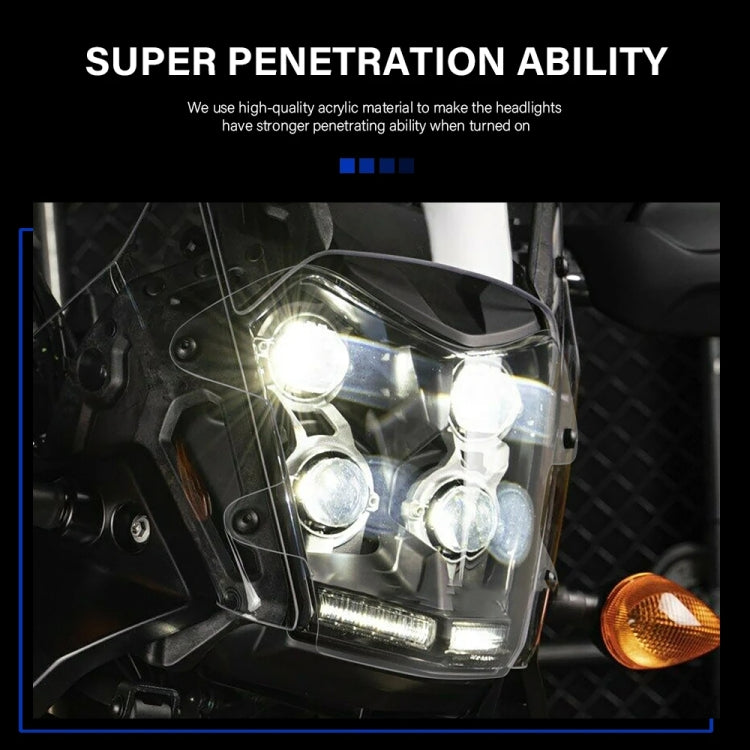 For Yamaha Tenere 700 Headlight Acrylic Protective Cover(Transparent) - Ornamental Parts by PMC Jewellery | Online Shopping South Africa | PMC Jewellery | Buy Now Pay Later Mobicred