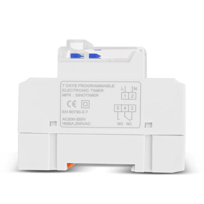 SINOTIMER TM919AK 85-265V AC 16A Din Rail Mount Digital Timer Switch Microcomputer Weekly Programmable Time Relay Control - Switch by SINOTIMER | Online Shopping South Africa | PMC Jewellery | Buy Now Pay Later Mobicred