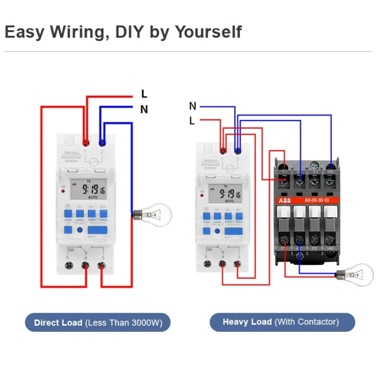 SINOTIMER TM919A-110V 16A Din Rail Mount Digital Timer Switch Microcomputer Weekly Programmable Time Relay Control - Switch by SINOTIMER | Online Shopping South Africa | PMC Jewellery | Buy Now Pay Later Mobicred