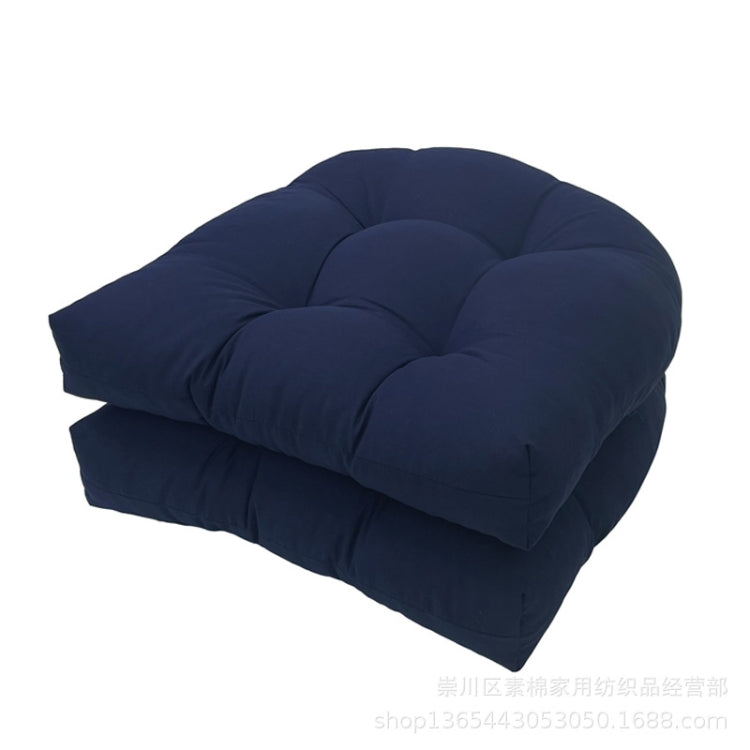 1pair 48 x 48cm Garden Patio Rattan Chair Waterproof Cushion Thick Soft Sofa Cushion(Navy Blue) - Cushions & Pillows by PMc TechLife | Online Shopping South Africa | PMc TechLife | Buy Now Pay Later Mobicred