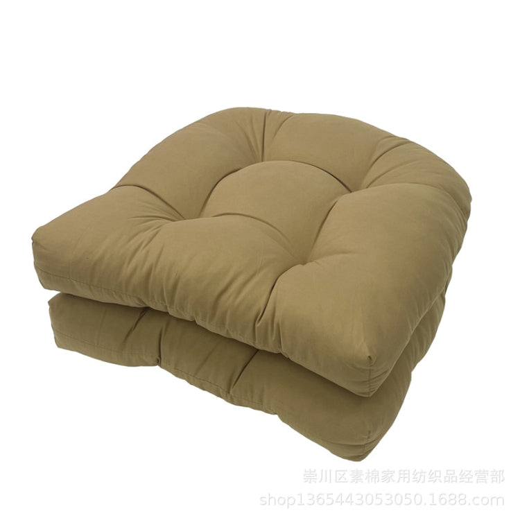 1pair 48 x 48cm Garden Patio Rattan Chair Waterproof Cushion Thick Soft Sofa Cushion(Light Brown) - Cushions & Pillows by PMc TechLife | Online Shopping South Africa | PMc TechLife | Buy Now Pay Later Mobicred