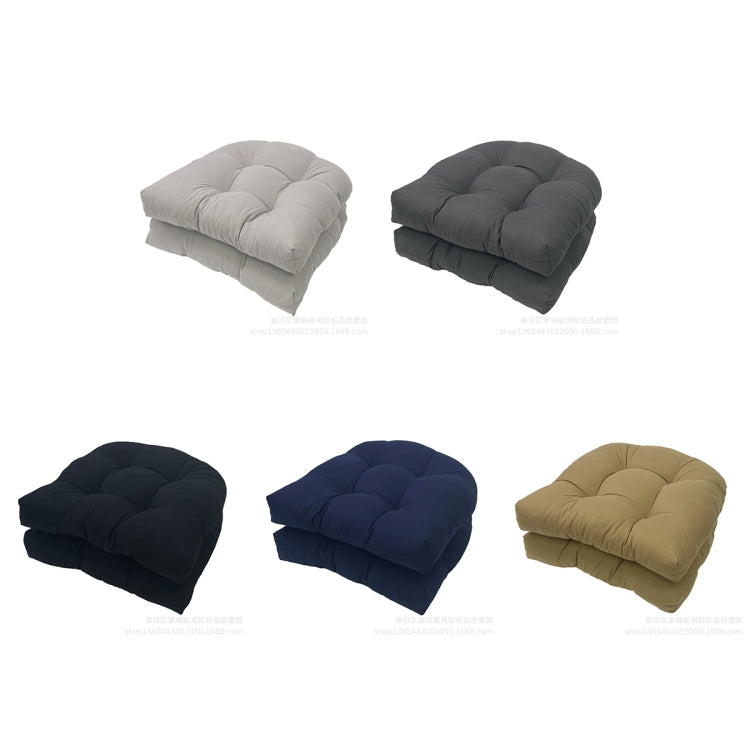 1pair 48 x 48cm Garden Patio Rattan Chair Waterproof Cushion Thick Soft Sofa Cushion(Black) - free shipping - PMc TechLife - Order now!