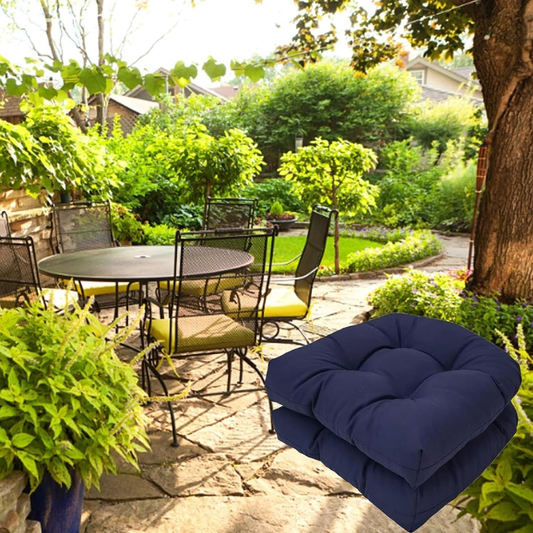 1pair 48 x 48cm Garden Patio Rattan Chair Waterproof Cushion Thick Soft Sofa Cushion(Light Grey) - Cushions & Pillows by PMc TechLife | Online Shopping South Africa | PMc TechLife | Buy Now Pay Later Mobicred