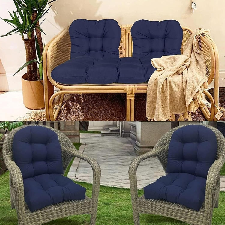 1pair 48 x 48cm Garden Patio Rattan Chair Waterproof Cushion Thick Soft Sofa Cushion(Light Grey) - Cushions & Pillows by PMc TechLife | Online Shopping South Africa | PMc TechLife | Buy Now Pay Later Mobicred