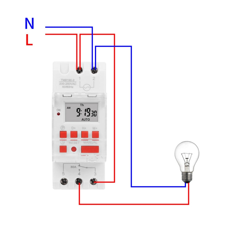 SINOTIMER TM919B-2 220V 30A Programmable Digital Timer Switch Automatic Cycle Timing Controller - Switch by SINOTIMER | Online Shopping South Africa | PMC TechLife | Buy Now Pay Later Mobicred