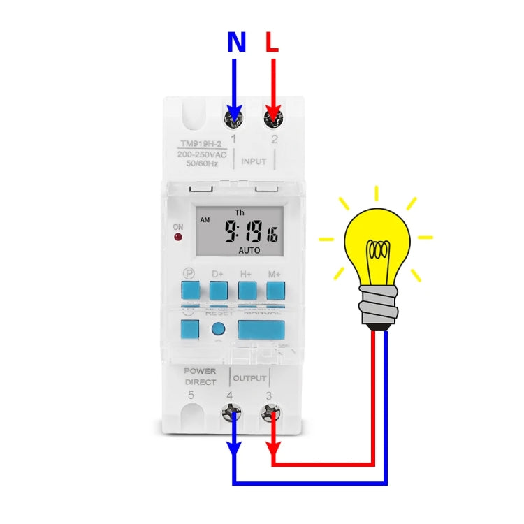 SINOTIMER TM919H-4 12V 16A DIN Rail 4 Pins Voltage Output Digital Switch Timer Automatic Cycle Timing Controller - Switch by SINOTIMER | Online Shopping South Africa | PMC TechLife | Buy Now Pay Later Mobicred