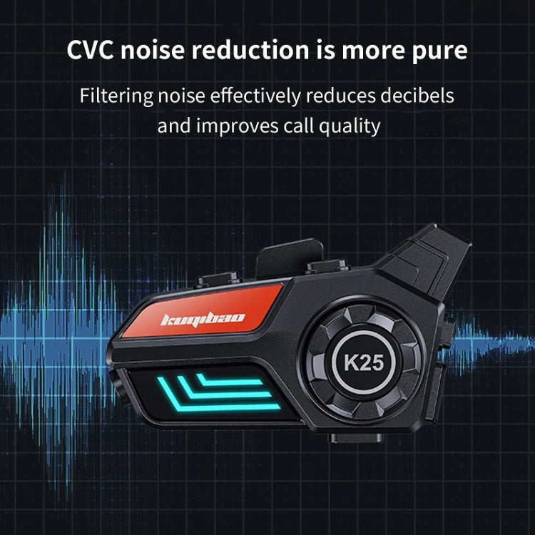 KUQIBAO Motorcycle Helmet Waterproof Bluetooth-compatible Headset With Light(Hard Microphone) - Motorcycle Walkie Talkie by KUQIBAO | Online Shopping South Africa | PMC TechLife | Buy Now Pay Later Mobicred