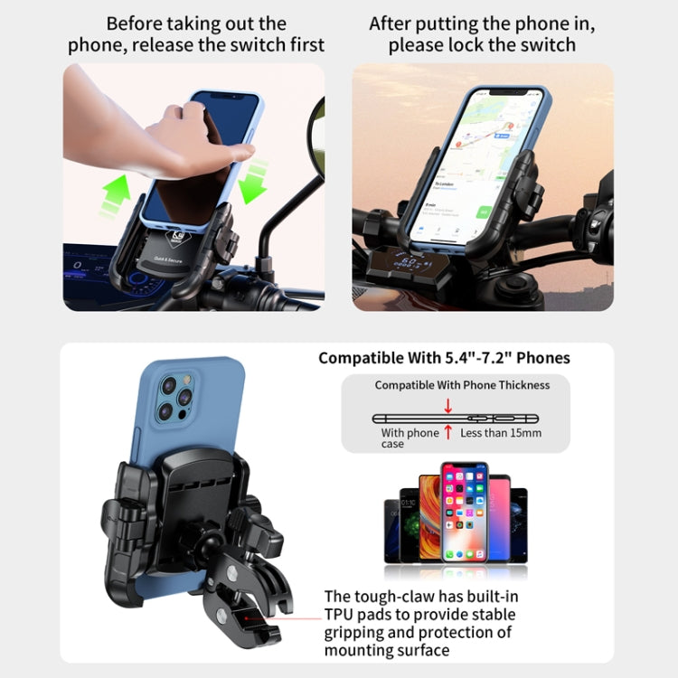 Kewig Electrical Bike Vigorously Clip Base Bracket Outdoor Cycling Cell Phone Navigation Holder, Model: M8SP-C4 - Holder by Kewig | Online Shopping South Africa | PMC TechLife | Buy Now Pay Later Mobicred