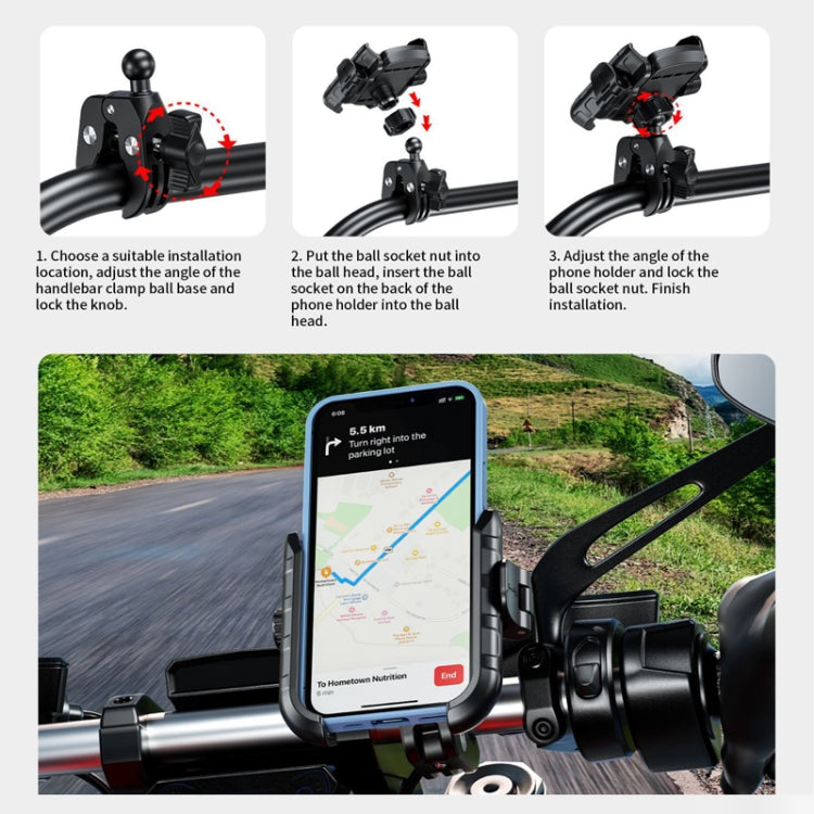 Kewig Electrical Bike Vigorously Clip Base Bracket Outdoor Cycling Cell Phone Navigation Holder, Model: M8SP-C4 - Holder by Kewig | Online Shopping South Africa | PMC TechLife | Buy Now Pay Later Mobicred