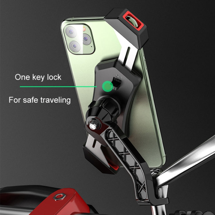 Kewig Bicycle 2 Claws Navigation Bracket Outdoor Cycling Cell Phone Holder With Safety Lock, Model: M12-B - Holder by Kewig | Online Shopping South Africa | PMC Jewellery | Buy Now Pay Later Mobicred