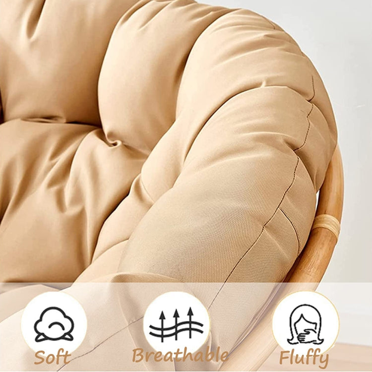 130x130cm Multifunctional Round Thickened Soft Hammock Cradle Cushion(Coffee) - free shipping - PMc TechLife - Order now!