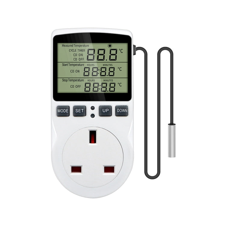 Intelligent Digital Thermostat Countdown Temperature Control Switch Socket Timing Temperature Controller(UK) - Smart Socket by PMC Jewellery | Online Shopping South Africa | PMC Jewellery | Buy Now Pay Later Mobicred