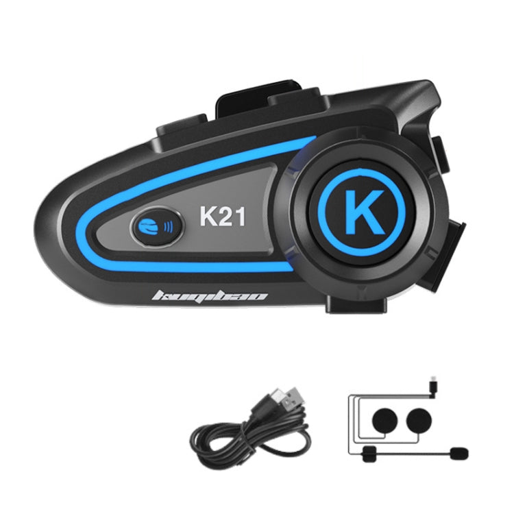 KUQIBAO Motorcycle Helmet Long-lasting Waterproof Bluetooth Headset with Light(Hard Microphone) - Motorcycle Walkie Talkie by KUQIBAO | Online Shopping South Africa | PMC Jewellery | Buy Now Pay Later Mobicred