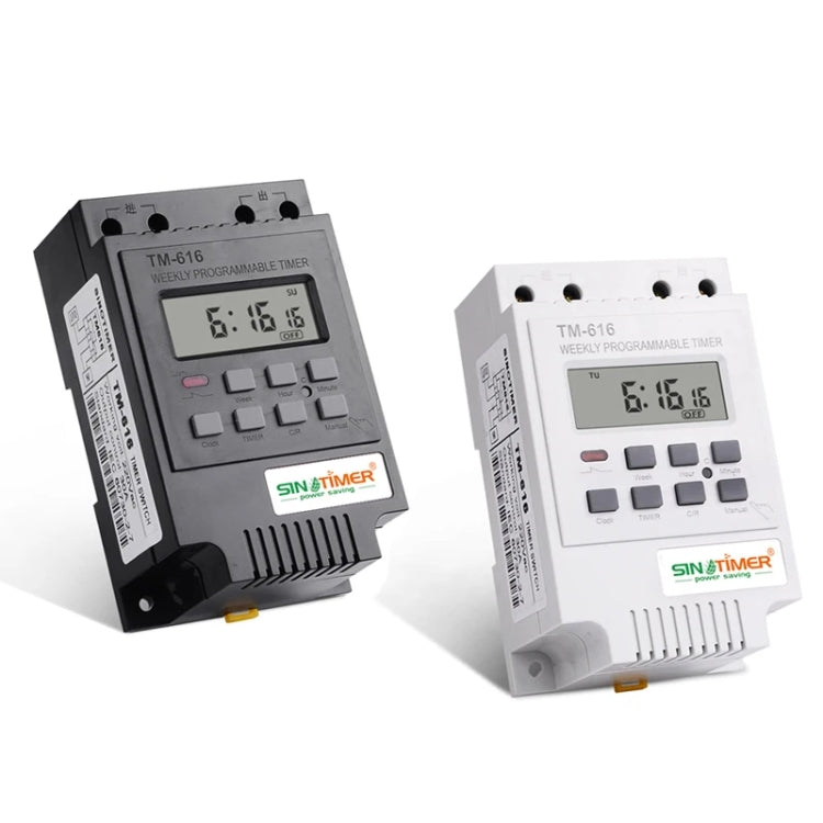 SINOTIMER TM616W-2 220V 30A Weekly Programmable Digital Timer Switch Relay Control - free shipping - PMC TechLife - Order now!