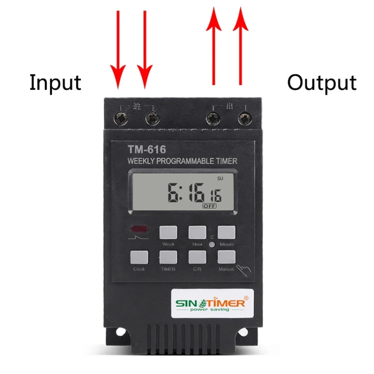 SINOTIMER TM616W-4 12V 30A Weekly Programmable Digital Timer Switch Relay Control - free shipping - PMC TechLife - Order now!