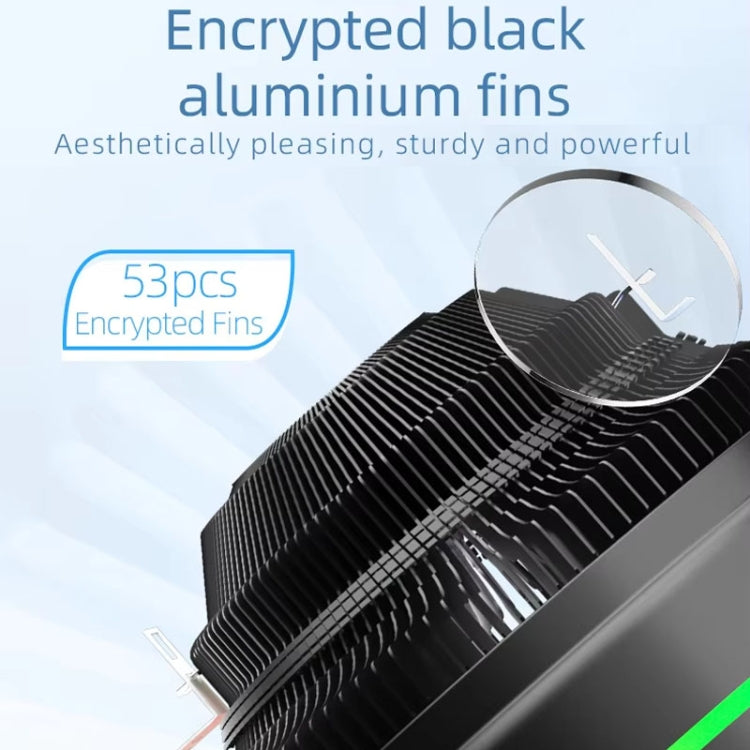 COOLMOON Ice Blade W120 LED Colorful Light 4Pin Cooler Desktop CPU Cooling Fan - free shipping - PMC Jewellery - Order now!