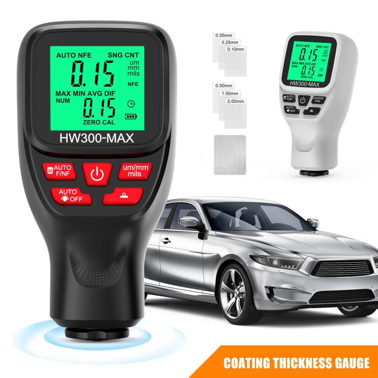 HW300-MAX Coating Thickness Gauge Anti-skid Paint Film Tester(White) - Coating Thickness Gauge by PMC TechLife | Online Shopping South Africa | PMC TechLife | Buy Now Pay Later Mobicred