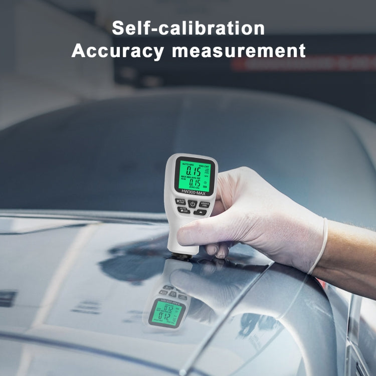 HW300-MAX Coating Thickness Gauge Anti-skid Paint Film Tester(White) - Coating Thickness Gauge by PMC TechLife | Online Shopping South Africa | PMC TechLife | Buy Now Pay Later Mobicred