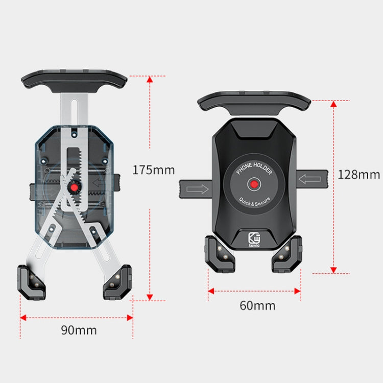 Kewig Motorcycle Heightened Navigation Bracket Outdoor Riding Anti-Theft Cell Phone Holder, Model: M14-C4 - Holder by Kewig | Online Shopping South Africa | PMC Jewellery | Buy Now Pay Later Mobicred