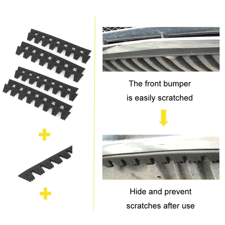 8pcs /Set Car Bumper Serrated Anti-collision Plate Decoration(Black) - Anti Collision Sticker by PMC Jewellery | Online Shopping South Africa | PMC Jewellery | Buy Now Pay Later Mobicred