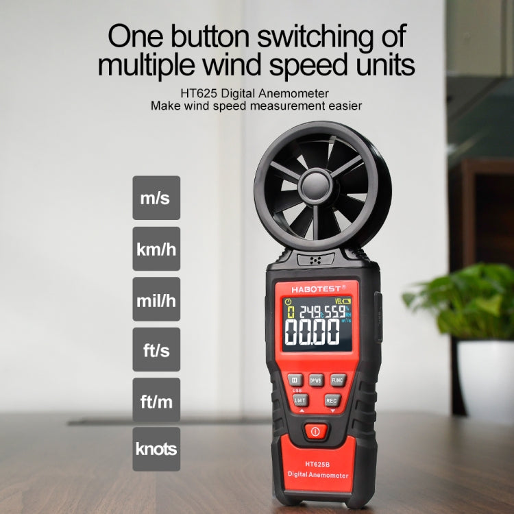 HABOTEST Handheld High-Precision Digital Anemometer With USB(HT625B) - free shipping - PMC TechLife - Order now!