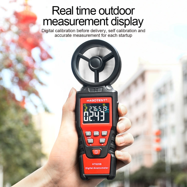 HABOTEST Handheld High-Precision Digital Anemometer With USB(HT625B) - Tachometers & Anemometer by HABOTEST | Online Shopping South Africa | PMC Jewellery | Buy Now Pay Later Mobicred